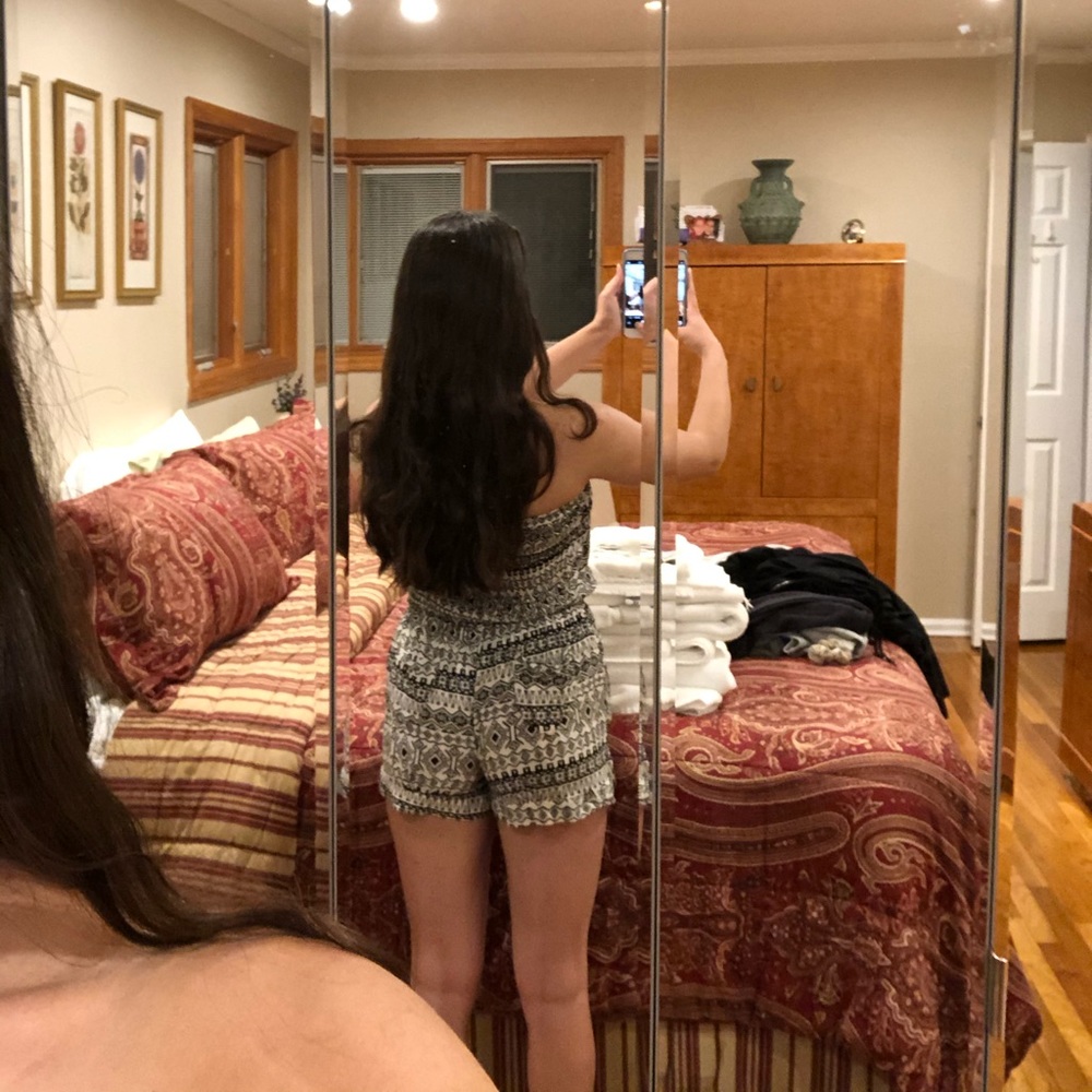 Pattern Strapless Romper - Picture 2 of 3